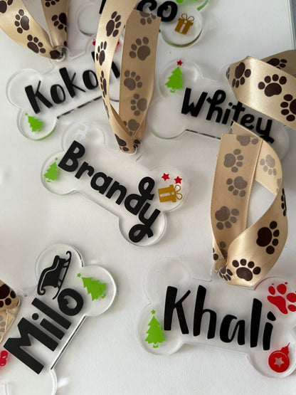 Custom christmas dog cat ornament puerto rico